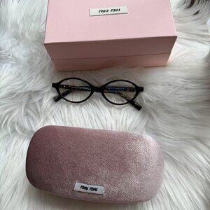 Miu Miu Anti-Blue Light Leopard Print Optical Lenses for Women